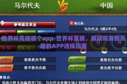 世界杯竞猜哪个app-世界杯竞猜，解锁观赛新乐趣的APP选择指南