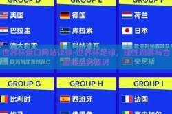 世界杯盘口网站让球-世界杯足球，理性观赛与合法投注的探讨