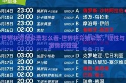 世界杯竞猜彩票怎么看-世界杯竞猜彩票，理性与激情的碰撞