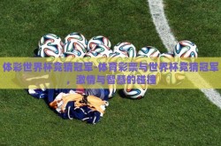 体彩世界杯竞猜冠军-体育彩票与世界杯竞猜冠军，激情与智慧的碰撞