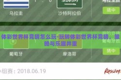 体彩世界杯竞猜怎么玩-玩转体彩世界杯竞猜，策略与乐趣并重