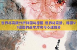 世界杯竞猜分析韩国与德国-世界杯竞猜，韩国VS德国的战术对决与心理博弈