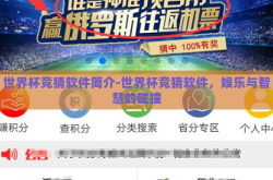 世界杯竞猜软件简介-世界杯竞猜软件，娱乐与智慧的碰撞