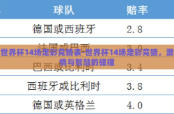 世界杯14场足彩竞猜表-世界杯14场足彩竞猜，激情与智慧的碰撞