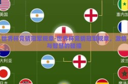 世界杯竞猜冠军规章-世界杯竞猜冠军规章，激情与智慧的碰撞
