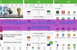 世界杯竞猜用哪个app-世界杯竞猜，选择最佳App的智慧指南