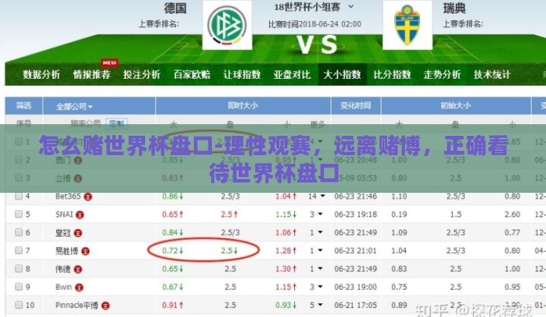 怎么赌世界杯盘口-理性观赛，远离赌博，正确看待世界杯盘口