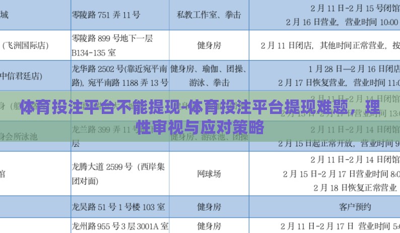 体育投注平台不能提现-体育投注平台提现难题，理性审视与应对策略