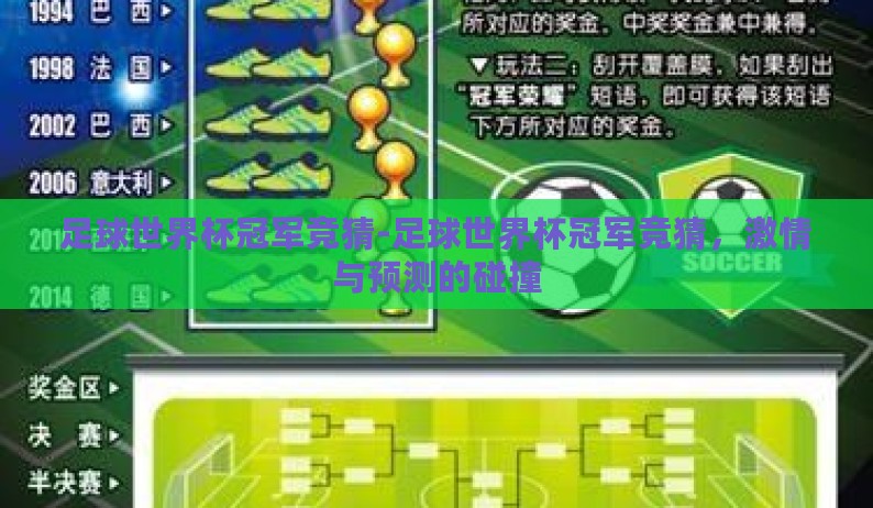 足球世界杯冠军竞猜-足球世界杯冠军竞猜,激情与预测的碰撞 足球世界杯冠军竞猜-足球世界杯冠军竞猜,激情与预测的碰撞