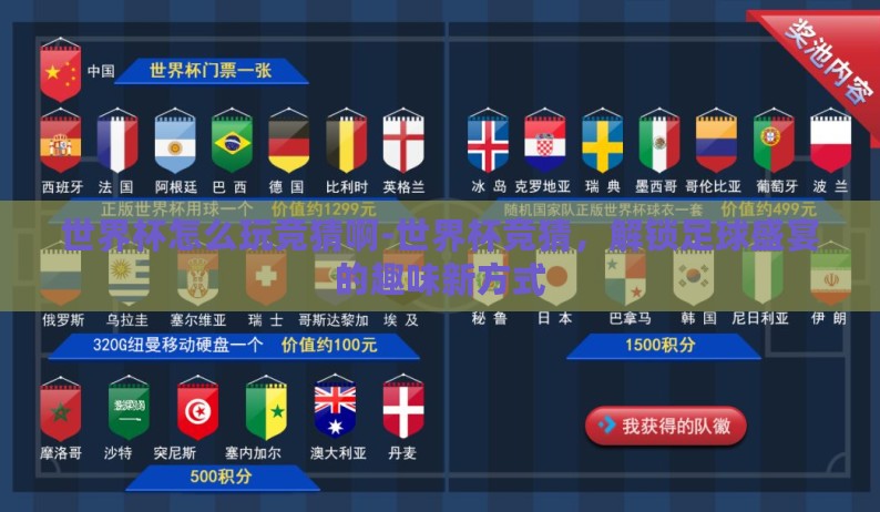 世界杯怎么玩竞猜啊-世界杯竞猜,解锁足球盛宴的趣味新方式 世界杯怎么玩竞猜啊-世界杯竞猜,解锁足球盛宴的趣味新方式