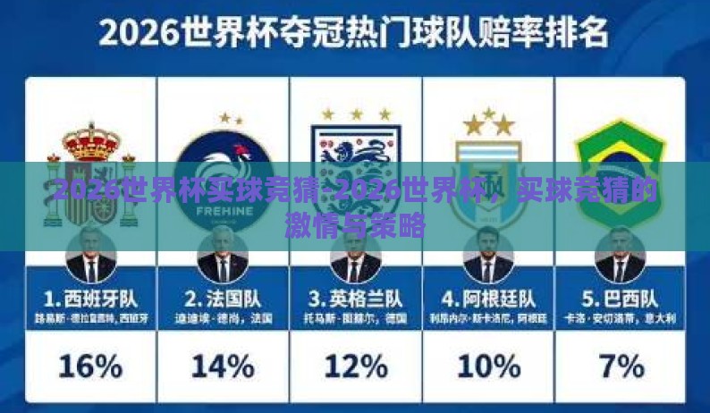 2026世界杯买球竞猜-2026世界杯，买球竞猜的激情与策略