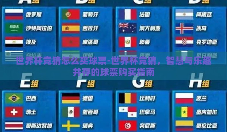 世界杯竞猜怎么买球票-世界杯竞猜，智慧与乐趣并存的球票购买指南