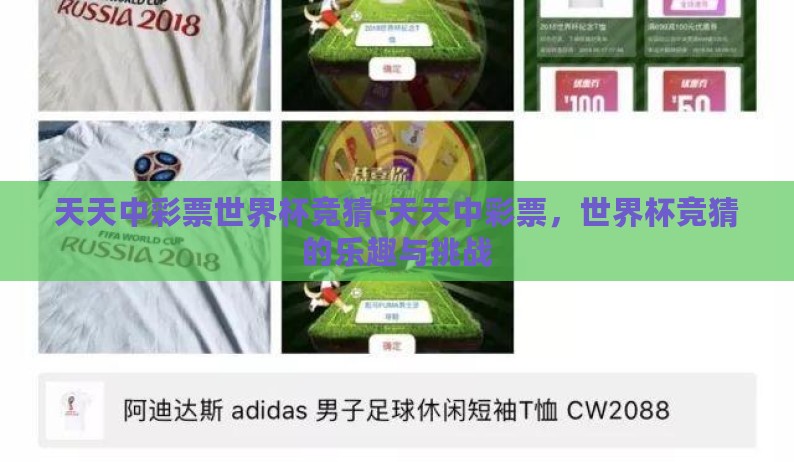 天天中彩票世界杯竞猜-天天中彩票，世界杯竞猜的乐趣与挑战