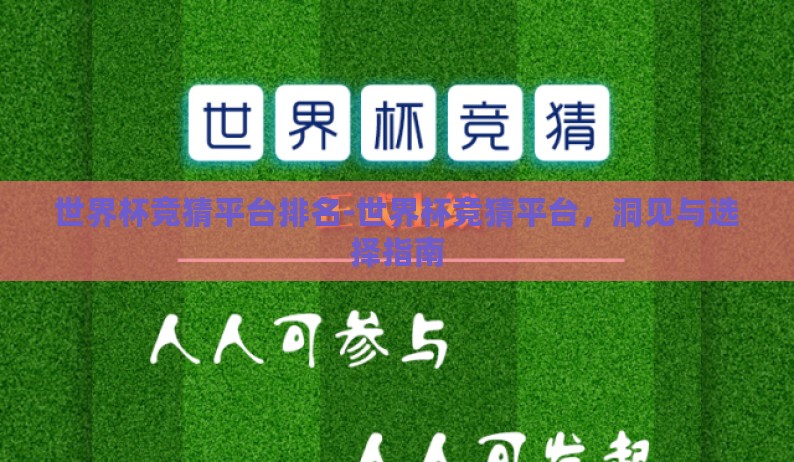 世界杯竞猜平台排名-世界杯竞猜平台，洞见与选择指南