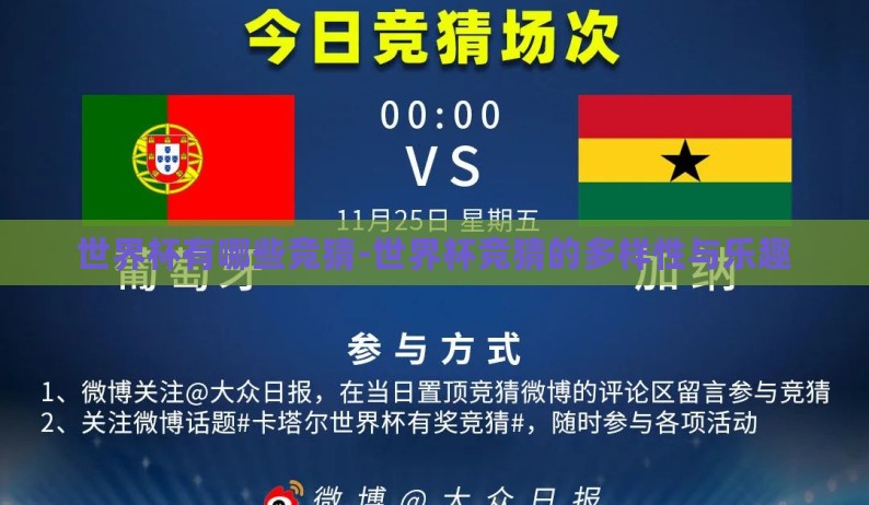 世界杯有哪些竞猜-世界杯竞猜的多样性与乐趣