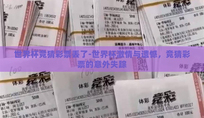 世界杯竞猜彩票丢了-世界杯激情与遗憾，竞猜彩票的意外失踪