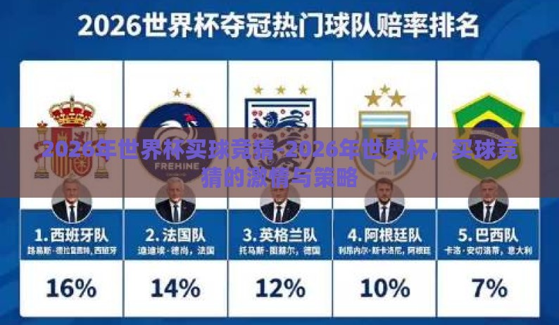 2026年世界杯买球竞猜-2026年世界杯，买球竞猜的激情与策略