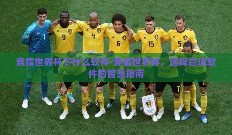 竞猜世界杯下什么软件-竞猜世界杯,选择合适软件的智慧指南 竞猜世界杯下什么软件-竞猜世界杯,选择合适软件的智慧指南