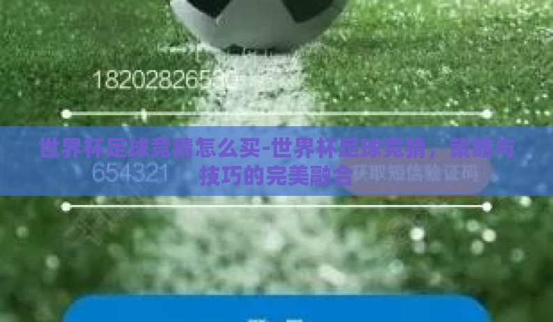 世界杯足球竞猜怎么买-世界杯足球竞猜,策略与技巧的完美融合 世界杯足球竞猜怎么买-世界杯足球竞猜,策略与技巧的完美融合