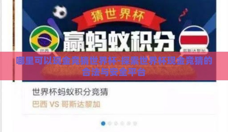 哪里可以现金竞猜世界杯-探索世界杯现金竞猜的合法与安全平台