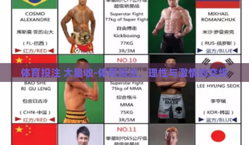 体育投注 大量收-体育投注，理性与激情的交织