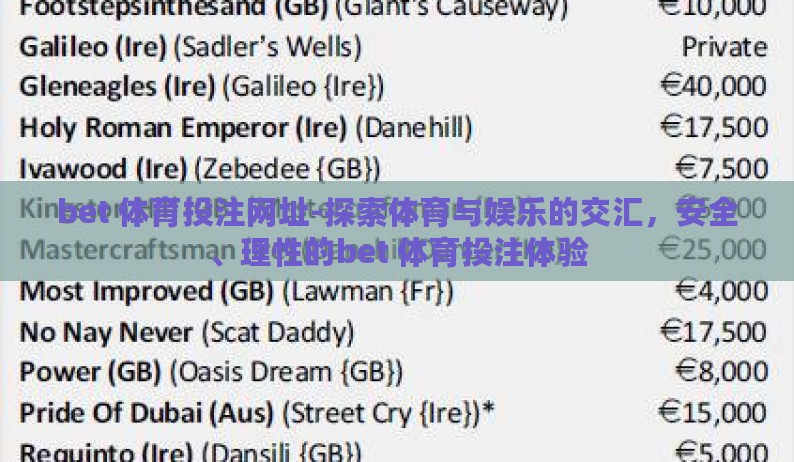 bet 体育投注网址-探索体育与娱乐的交汇,安全、理性的bet 体育投注体验 bet 体育投注网址-探索体育与娱乐的交汇,安全、理性的bet 体育投注体验