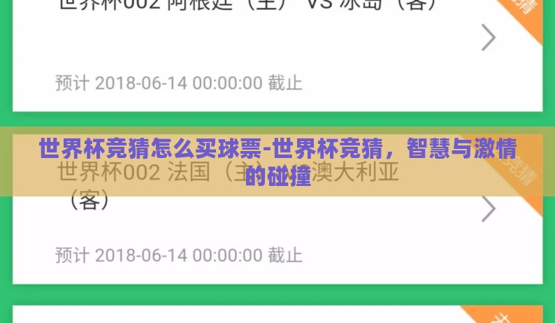 世界杯竞猜怎么买球票-世界杯竞猜，智慧与激情的碰撞