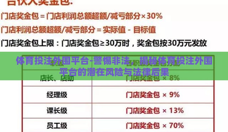 体育投注外围平台-警惕非法，揭秘体育投注外围平台的潜在风险与法律后果