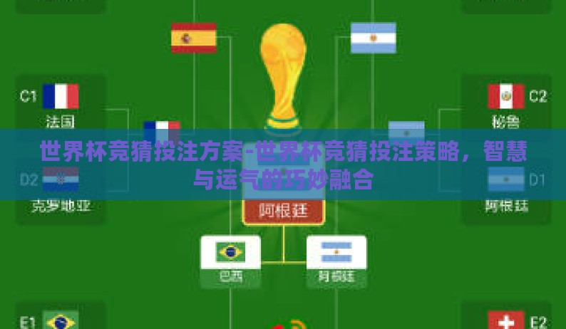 世界杯竞猜投注方案-世界杯竞猜投注策略，智慧与运气的巧妙融合